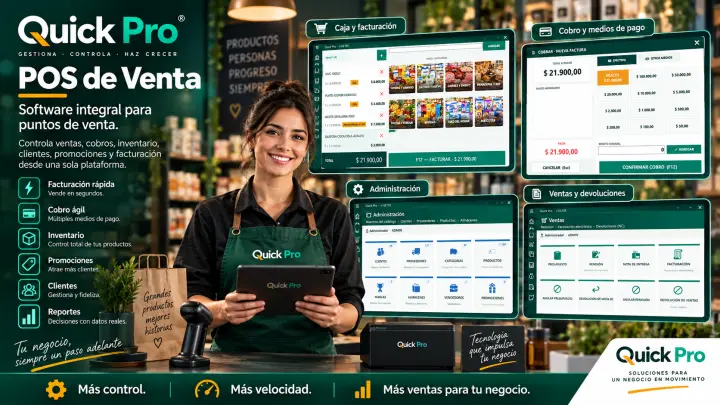 Quick Pro POS de Venta — software integral para puntos de venta